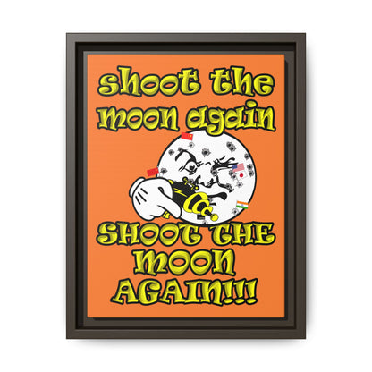 shoot the moon again - framed canvas art (crusta)