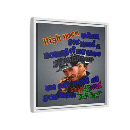 high noon - framed canvas art (grey-light grey)