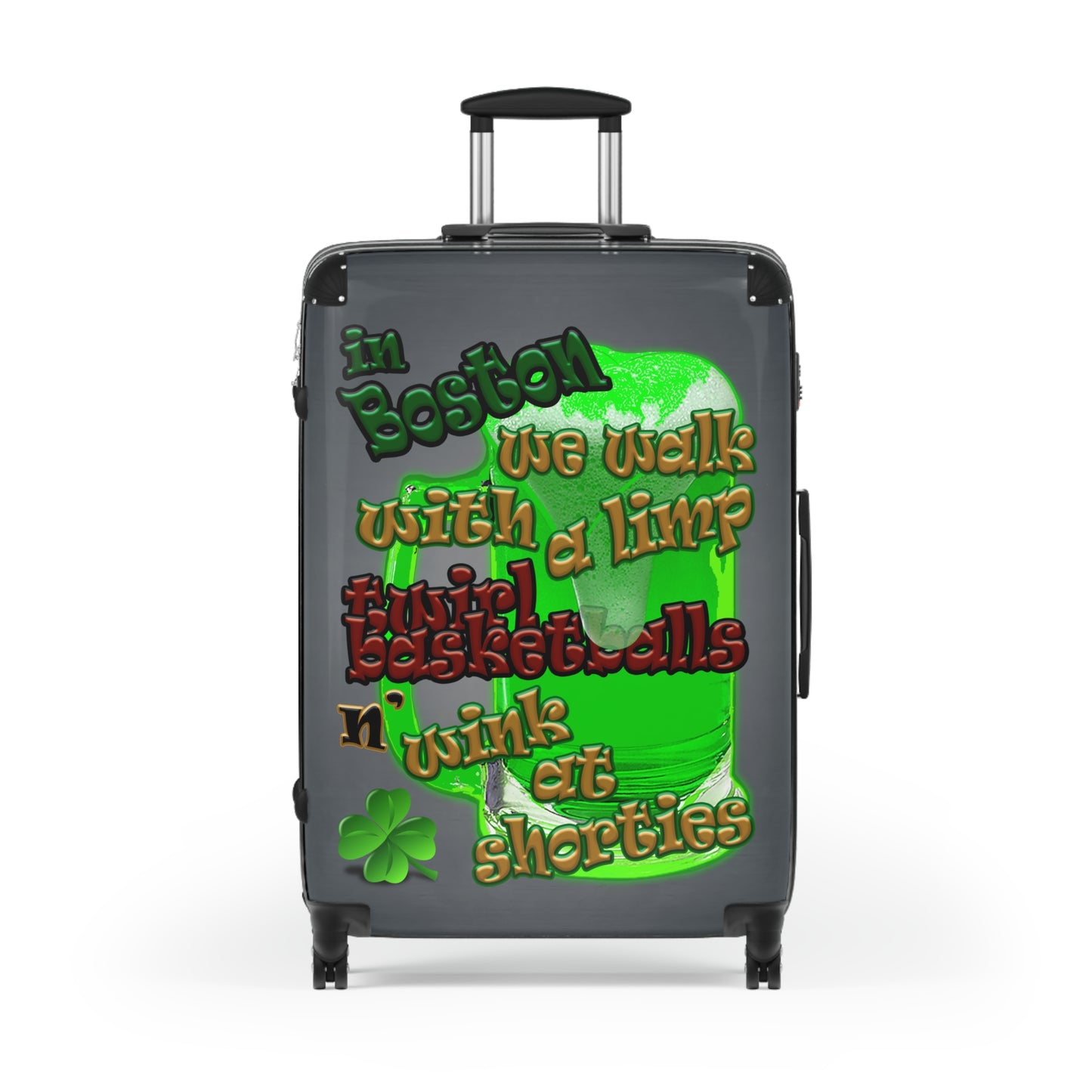 celtics logo - Suitcase (grey-light grey)