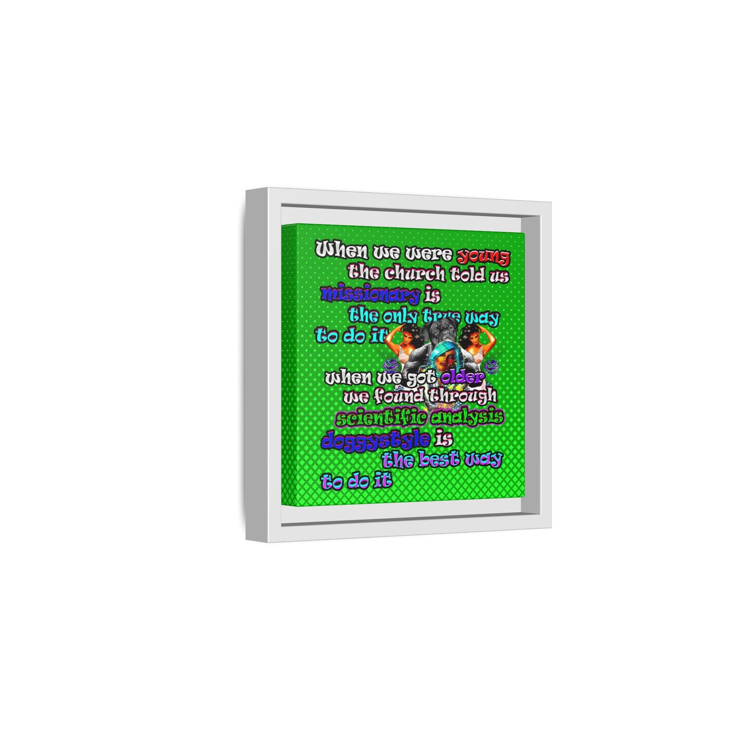 doggystyle - framed canvas art (logo green)