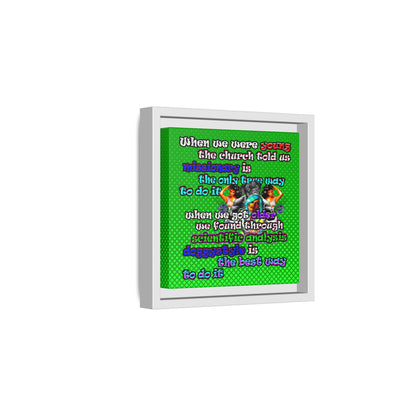 doggystyle - framed canvas art (logo green)