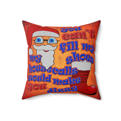 santa's shoes - Spun Polyester Square Pillow - (burnt orange)
