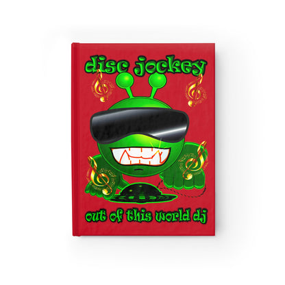 disc jockey - journal-blank (dark red)