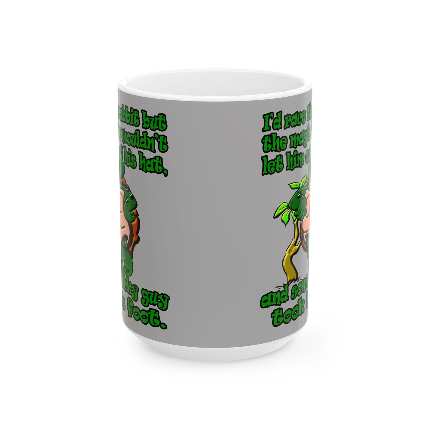 turtle race - White Mug (light grey)