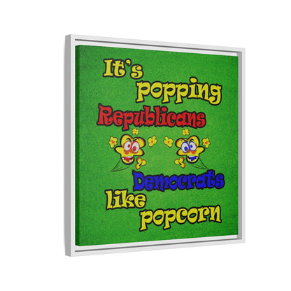 popping like popcorn - framed canvas art (green turf)