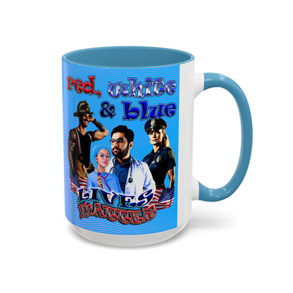rw&b lives matter - Accent Mug (light blue-purple wave)