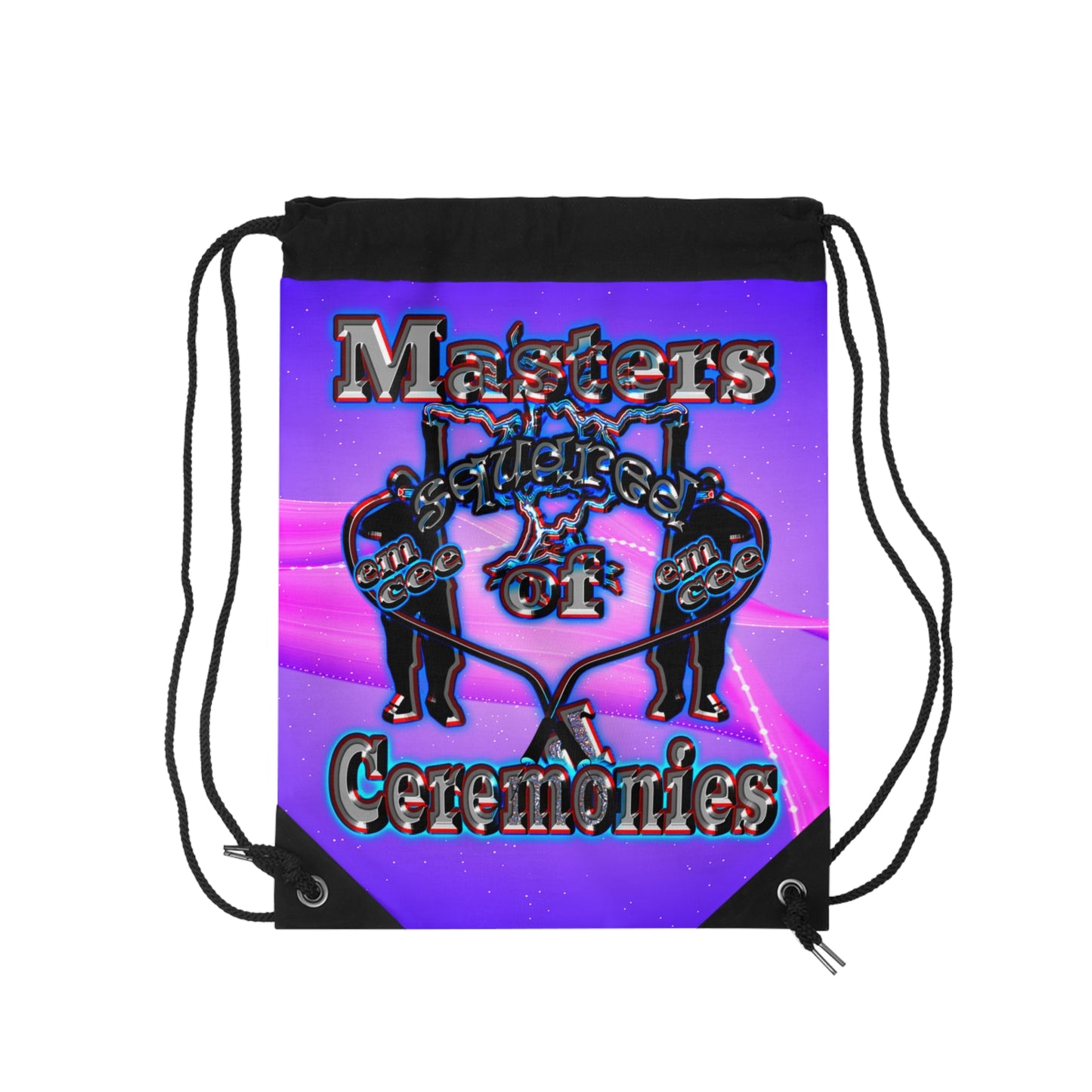 em cee squared - Drawstring Bag (purple-pink wave)
