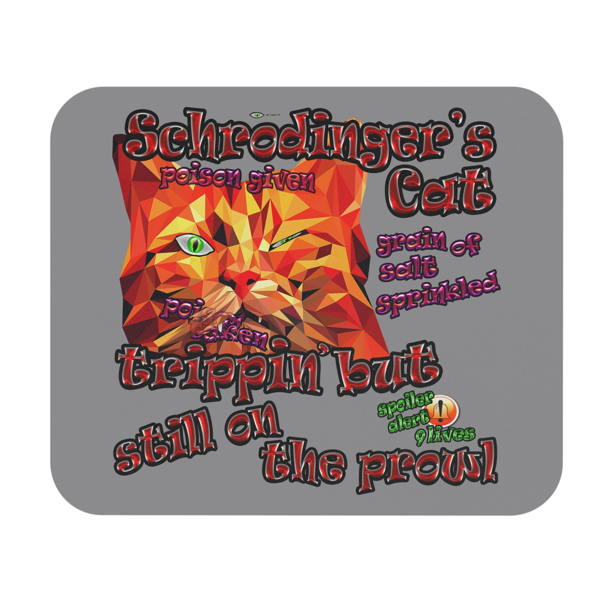 schrodinger's cat - Mouse Pad (Rectangle) (grey)