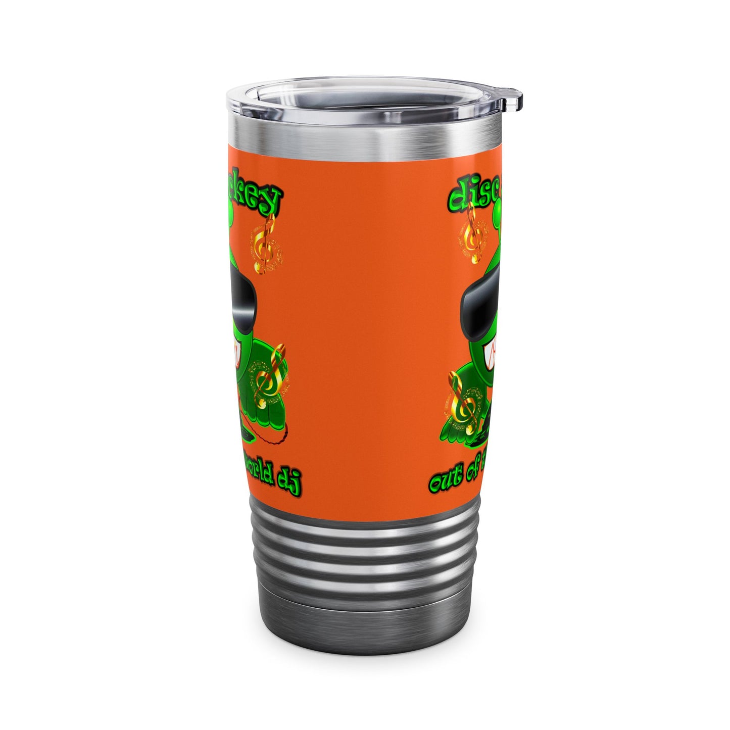 disc jockey - Ringneck Tumbler, 20oz (orange)