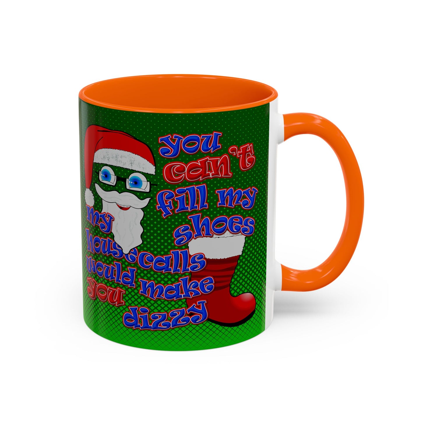 santa's shoes - Accent Mug (logo green)