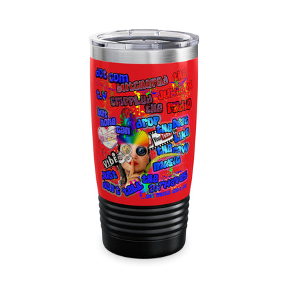 drop the beat - Ringneck Tumbler, 20oz (red)