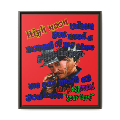 high noon - framed canvas art (red)