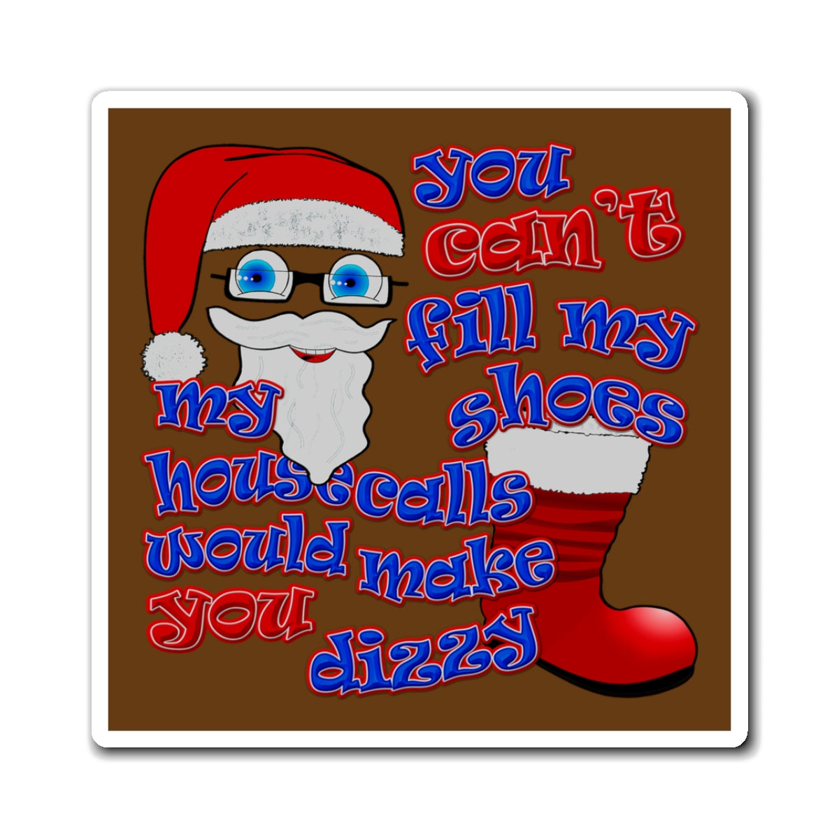 santa's shoes - Magnets - (brown)
