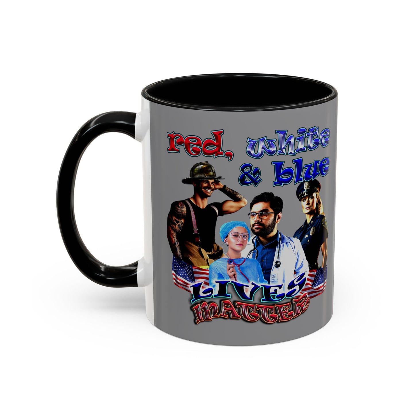 rw&b lives matter - Accent Mug (grey)