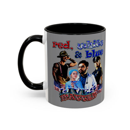 rw&b lives matter - Accent Mug (grey)