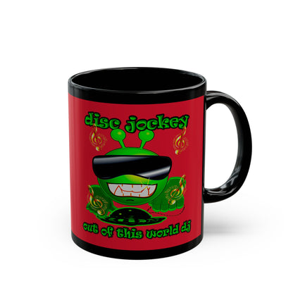 disc jockey - Black Mug (dark red)
