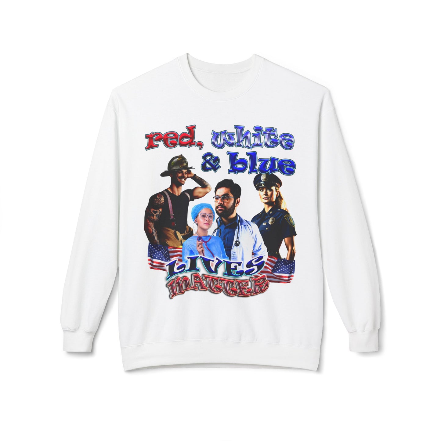 rw&b lives matter - Unisex Midweight Softstyle Fleece Crewneck Sweatshirt