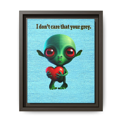 I don't care that your grey - framed canvas art (faded blue)