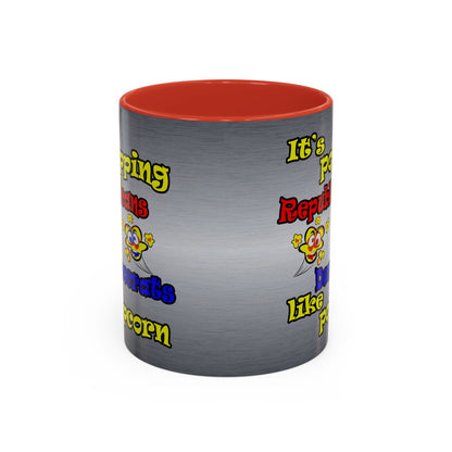 popping like popcorn - Accent Mug (brushed nickel)