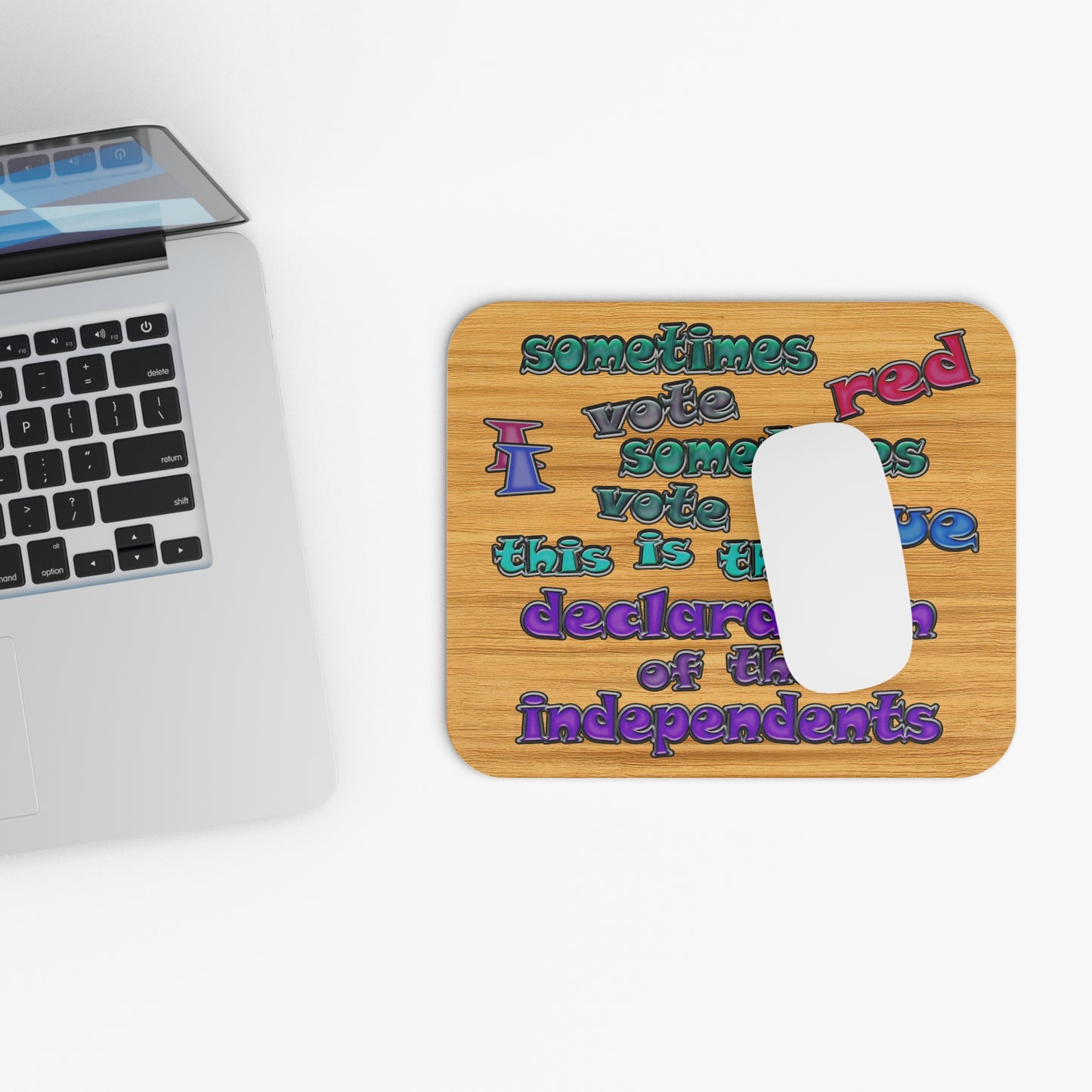 declaration of the independents - Mouse Pad (Rectangle) (butterscotch wood finish)