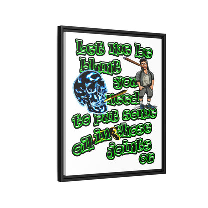 og - framed canvas art (white)
