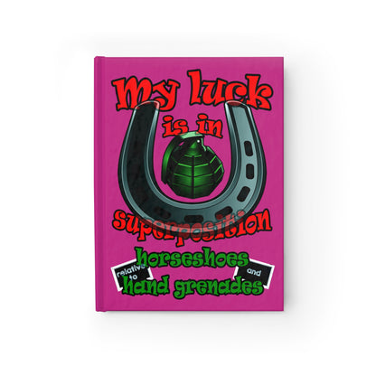 my luck - journal-lined (pink)