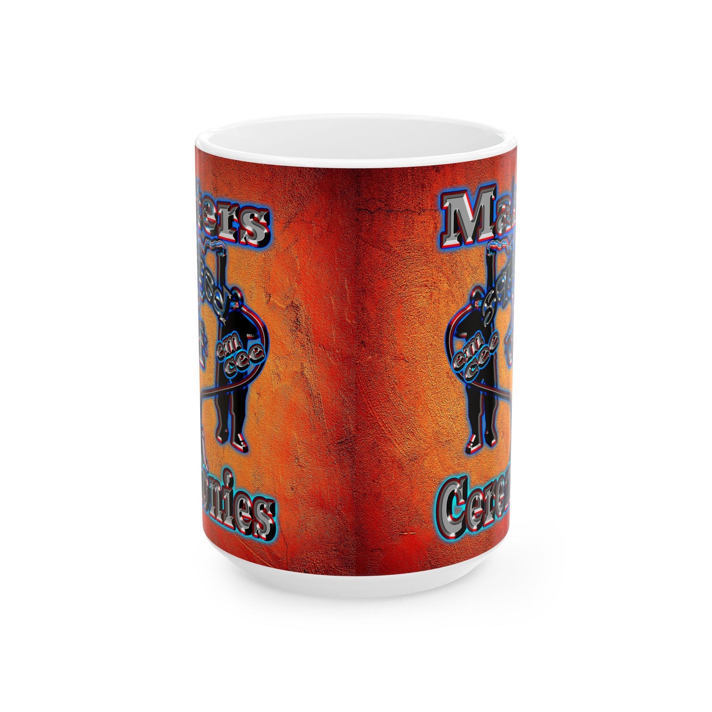 em cee squared - White Mug (burnt orange)