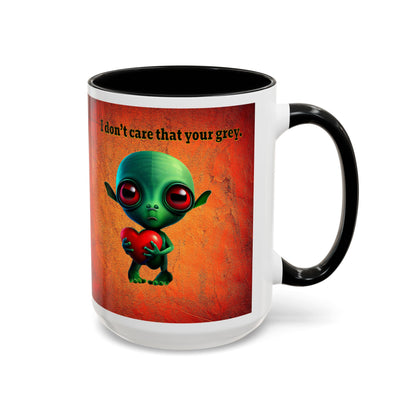 I don't care that your grey - Accent Mug (burnt orange)