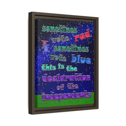 declaration of the independents - framed canvas art ('snoops' background)