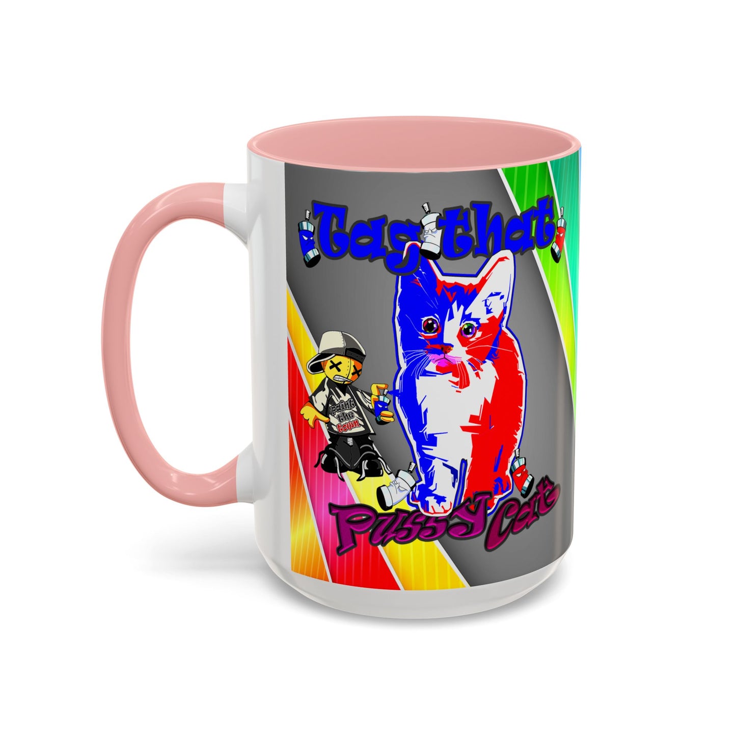 tag that - Accent Mug (rainbow split)