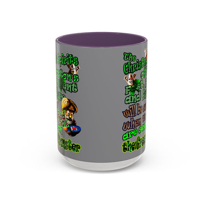 christmas spirits of boston - Accent Mug (grey)