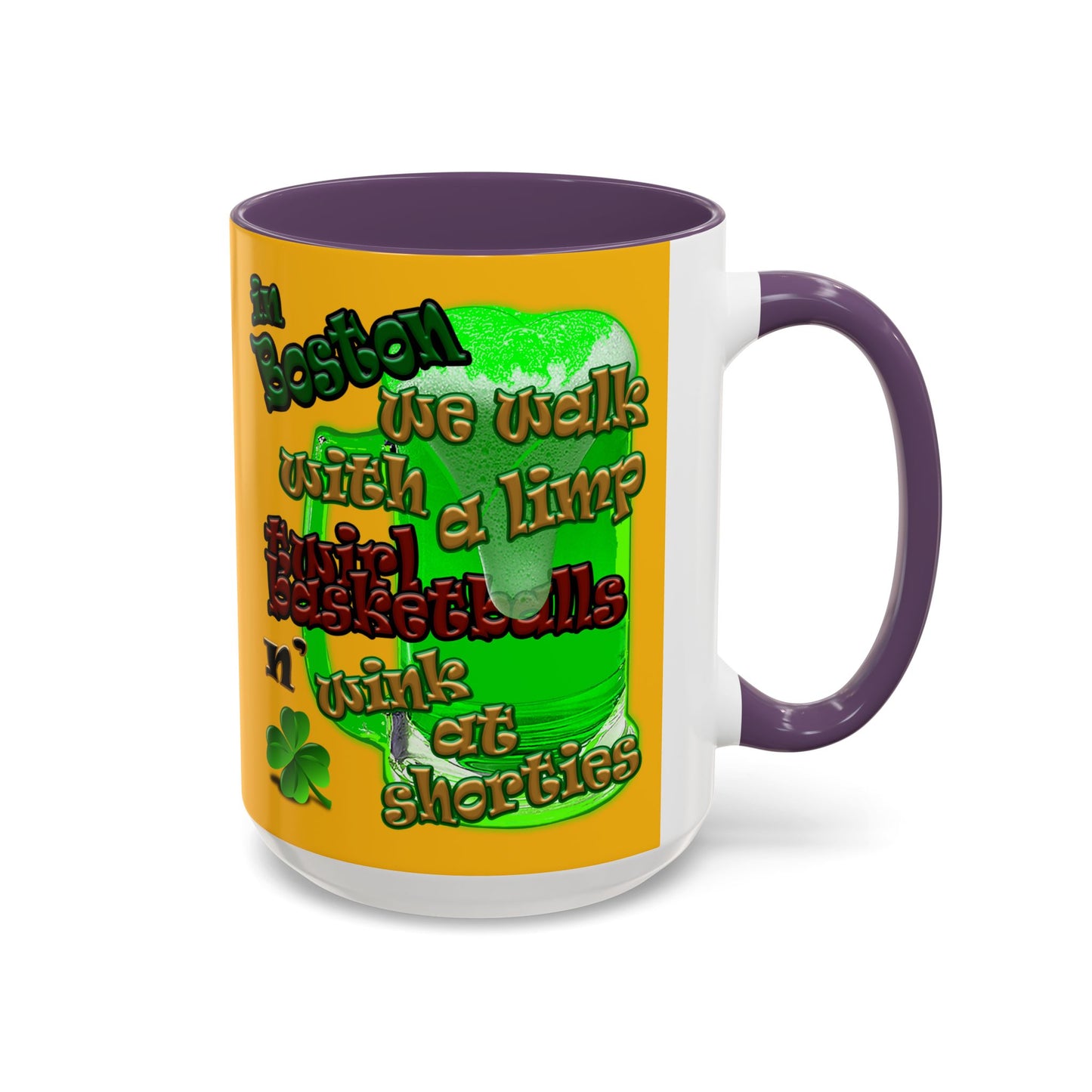 celtics logo - Accent Mug (yellow)