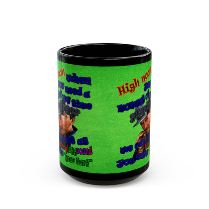 high noon - Black Mug (green turf)