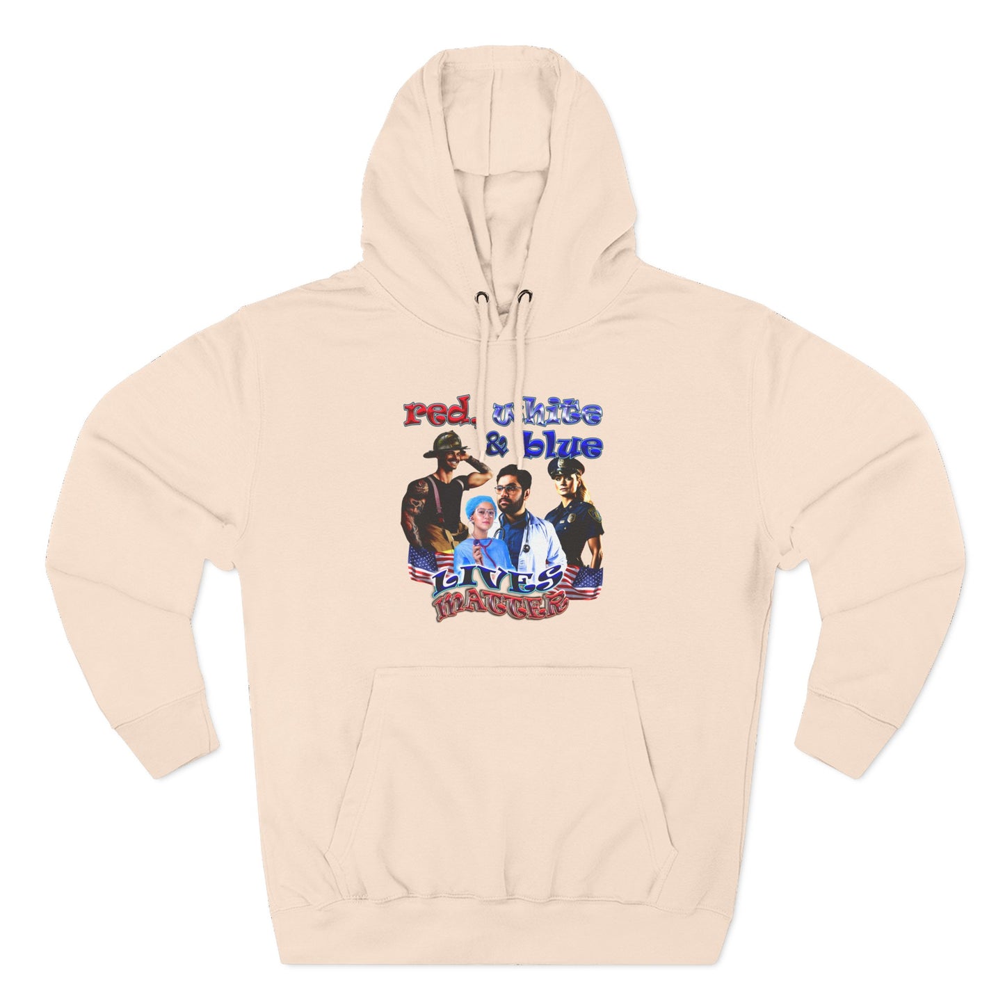 rw&b lives matter - Three-Panel Fleece Hoodie