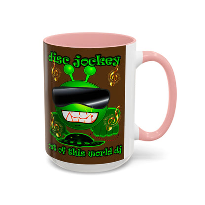 disc jockey - Accent Mug (brown)