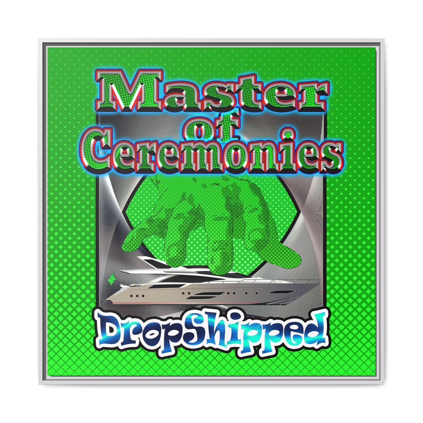 logo - framed canvas art (logo green)