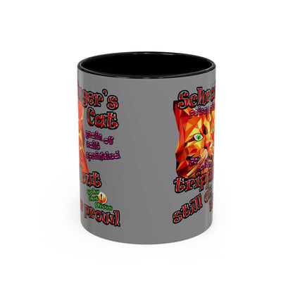 schrodinger's cat - Accent Mug (grey)