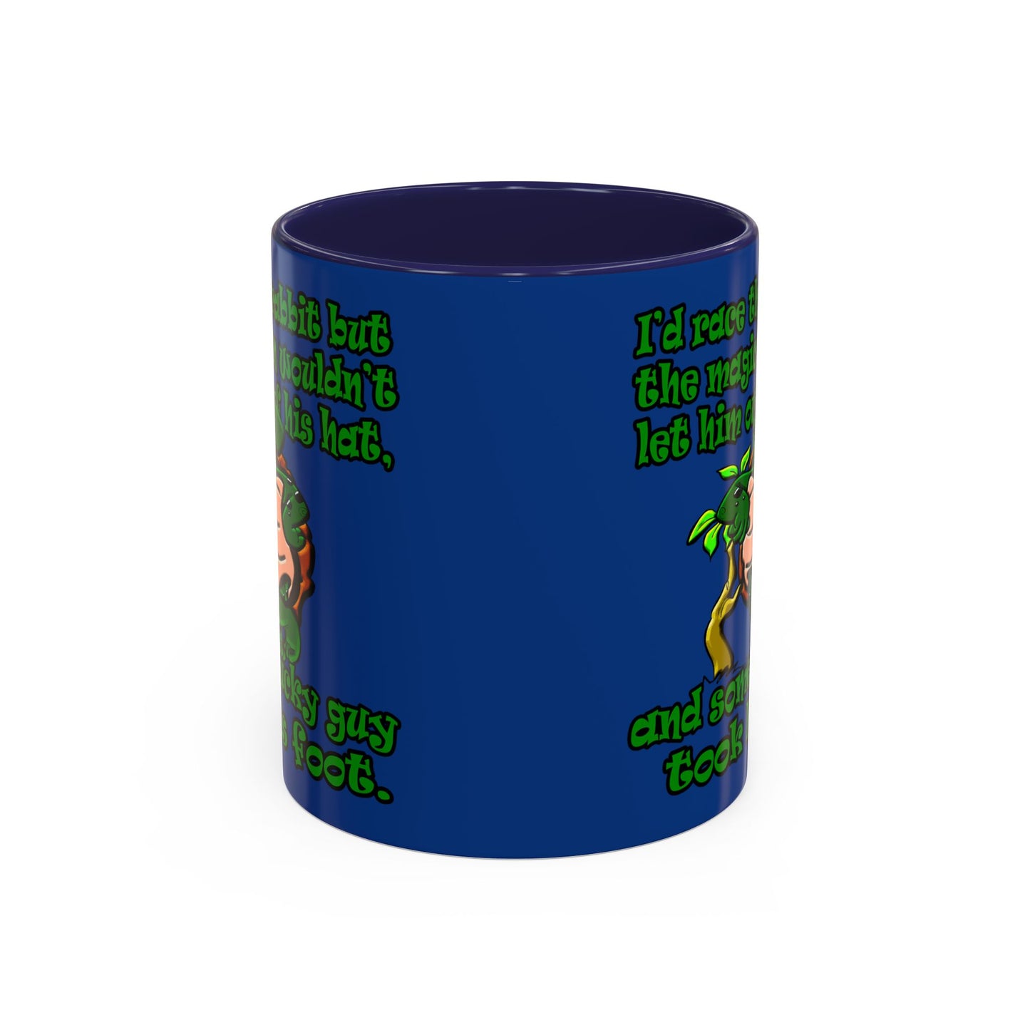 turtle race - Accent Mug (dark blue)