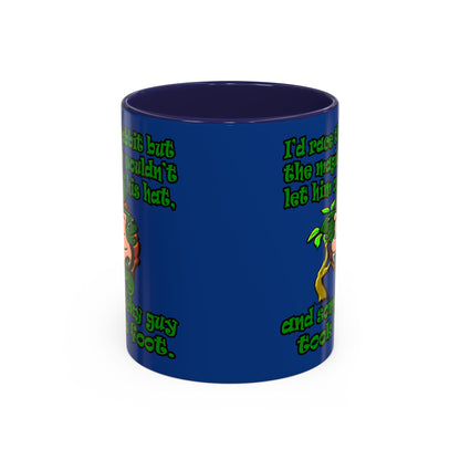 turtle race - Accent Mug (dark blue)