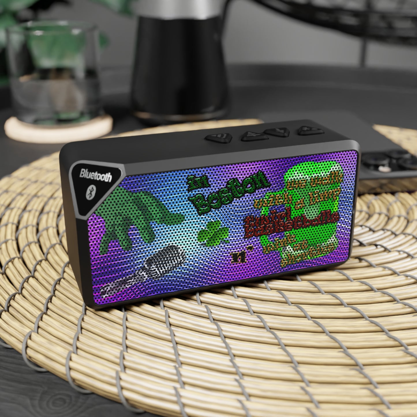 celtics logo - Jabba Bluetooth Speaker (purple wave)