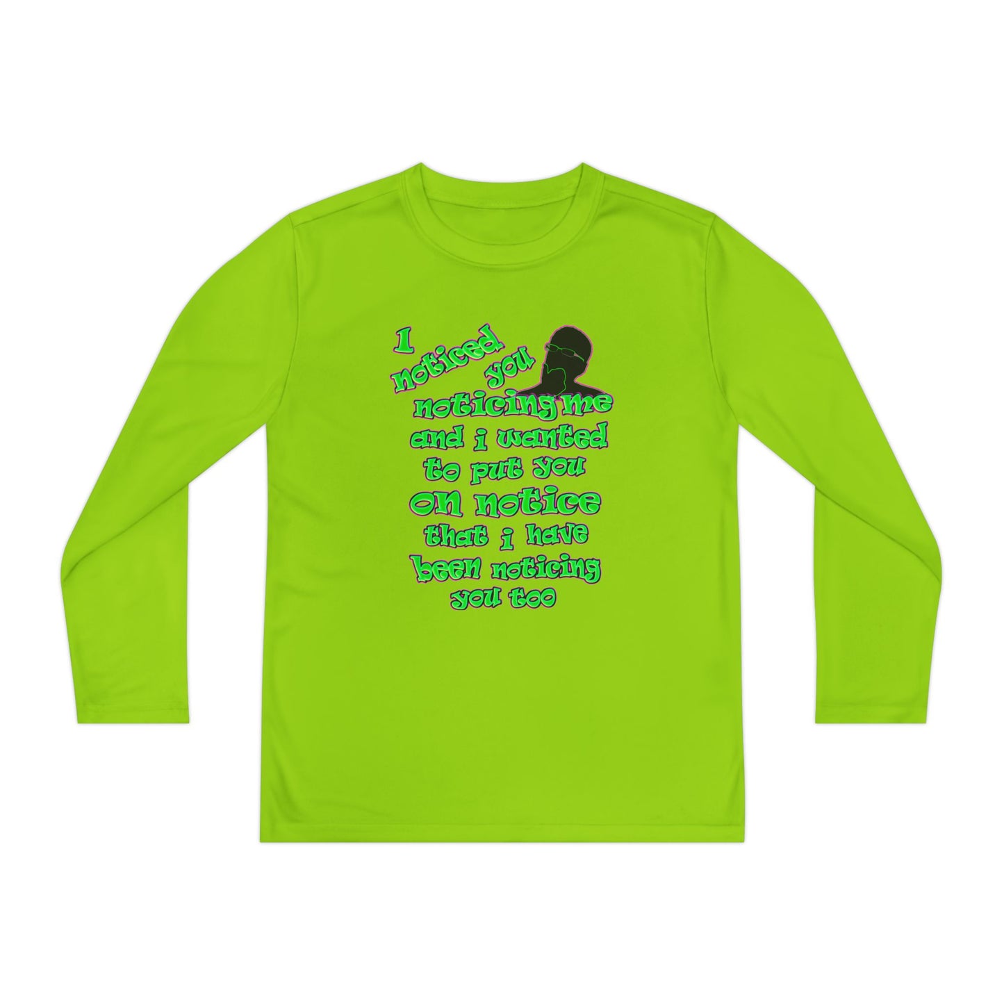 noticed you noticing - Youth Long Sleeve Competitor Tee