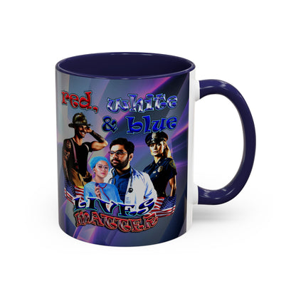 rw&b lives matter - Accent Mug (grey-pink wave)