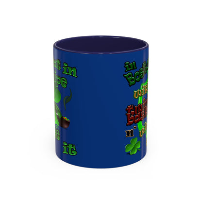 celtics logo - Accent Mug (dark blue)