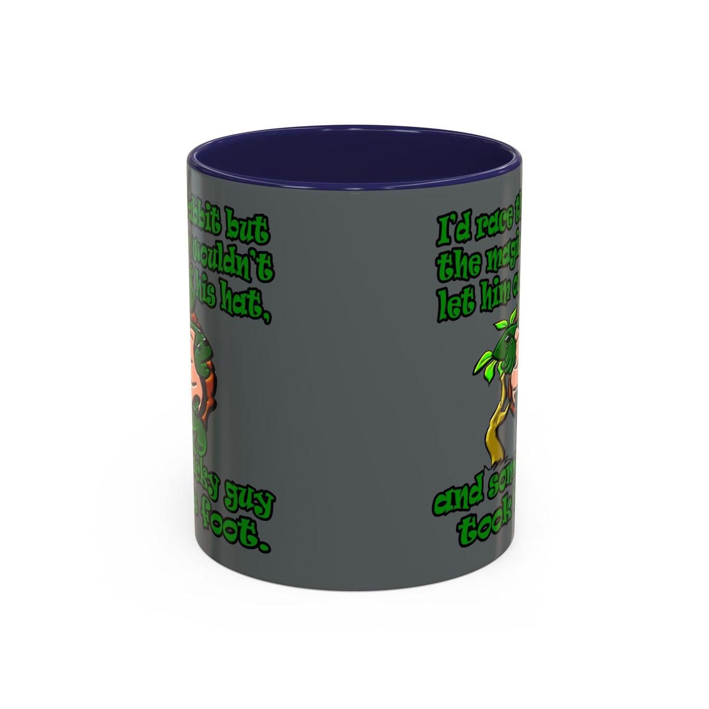 turtle race - Accent Mug (dark grey)