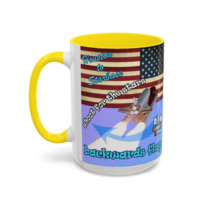 shoot for the stars - Accent Mug (light blue-purple wave)