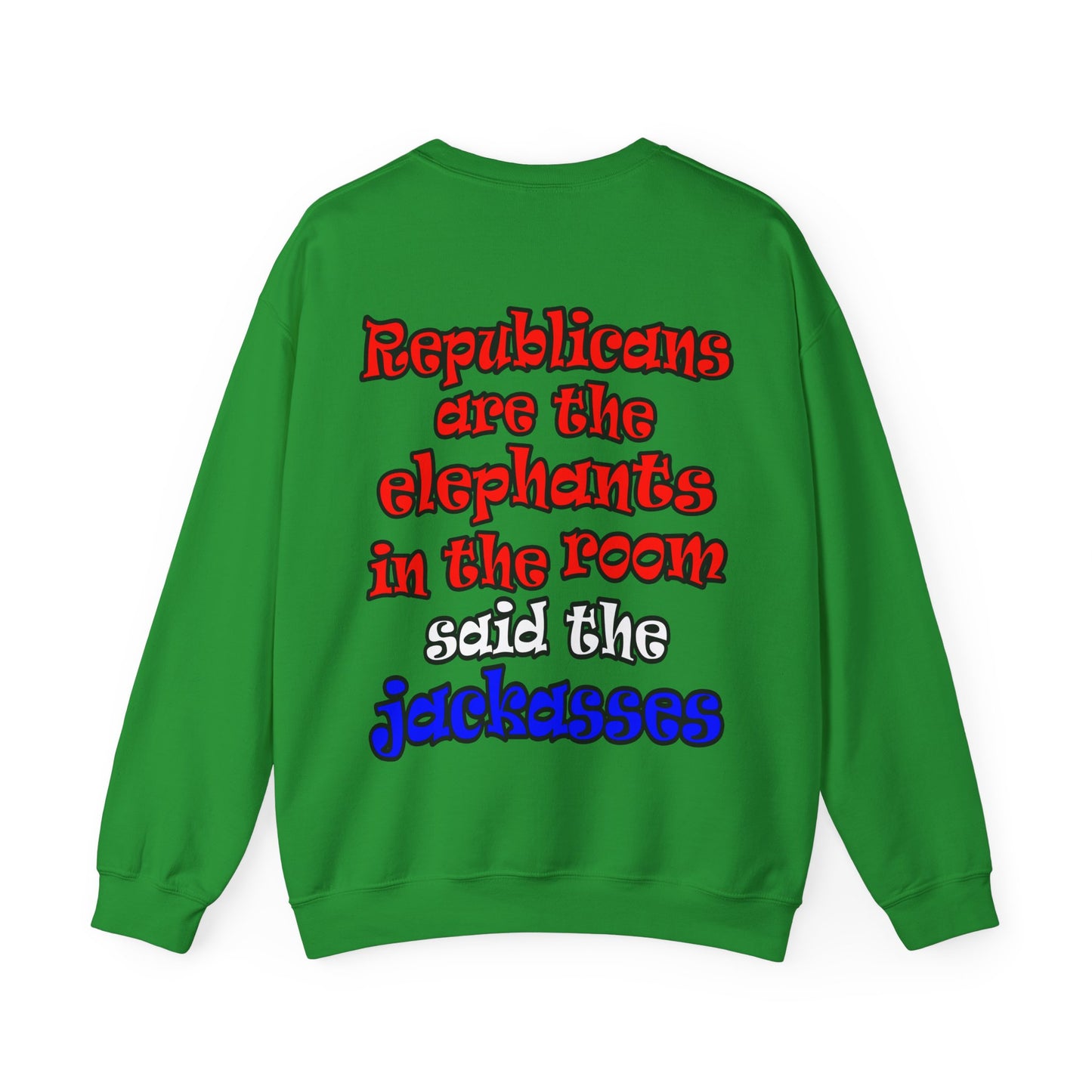 donkeys and elephants - Unisex Heavy Blend™ Crewneck Sweatshirt
