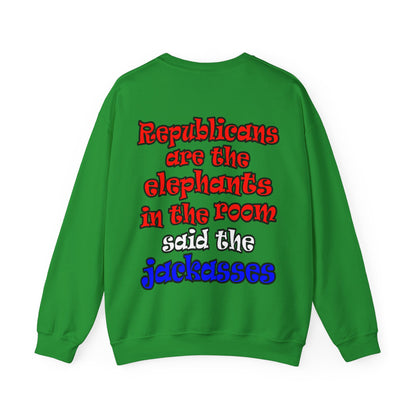 donkeys and elephants - Unisex Heavy Blend™ Crewneck Sweatshirt