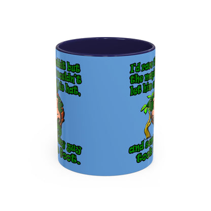 turtle race - Accent Mug (light blue)