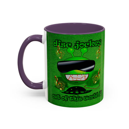 disc jockey - Accent Mug (green turf)