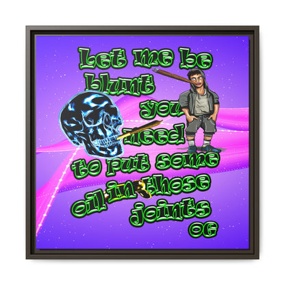 og - framed canvas art (purple-pink wave)